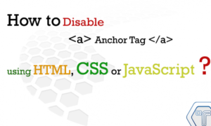 disabled anchor tag html