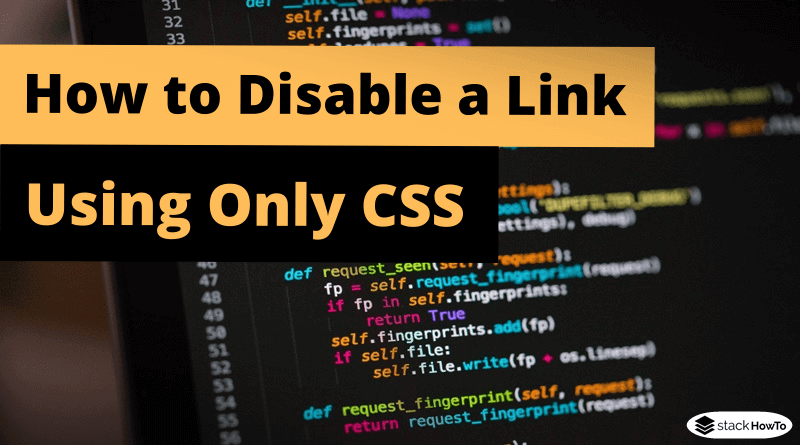 How To Disable A Link Using Only CSS Khalil Gh m 